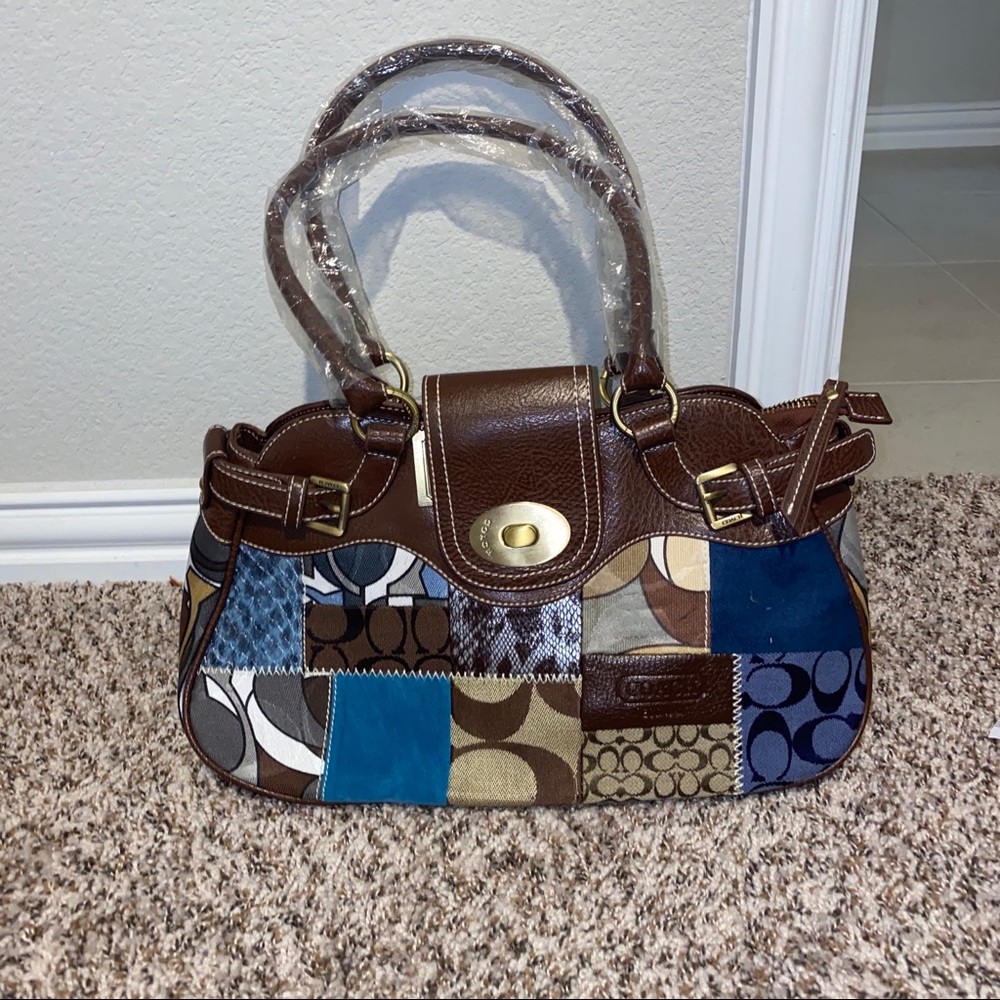 authentic patchwork coach bag